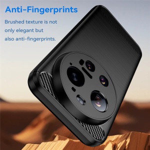 Husa pentru Xiaomi 17 Ultra, SKYDDAR INNOVATION, Carbon Silicone, din Silicon Slim, cu textura Fibra Carbon, set cu sticker, Negru - Img 5