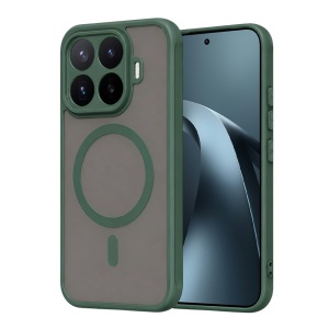 Husa pentru Xiaomi 17T Pro Finisaje Premium, Antisoc, Magsafe, set cu sticker, HaloFrost MagSafe II, Verde