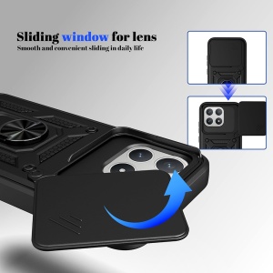 Husa pentru Xiaomi Poco F8 Pro, SKYDDAR INNOVATION, CamShield, Inel magnetic, set cu sticker, Albastru - Img 4