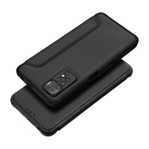 Husa pentru Xiaomi Redmi 14C, SKYDDAR INNOVATION, RAZOR, Inchidere Magnetica, Buzunar Interior, Antisoc, set cu sticker, Negru