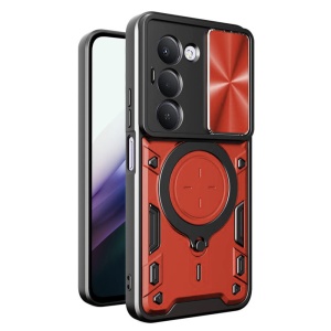Husa pentru Xiaomi Redmi 15 5G / Redmi 15 4G, SKYDDAR INNOVATION, CamGuard Pro, Inel Magnetic, Protectie Camera, set cu sticker, Rosu