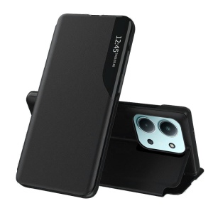 Husa pentru Xiaomi Redmi 15C 4G / Poco C85 4G / Redmi 15C 5G, tip carte, set cu sticker, eFold, Negru