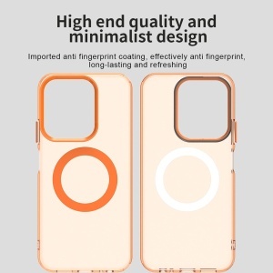 Husa pentru Xiaomi Redmi 15C 5G, MagSafe, Antisoc, set cu sticker, CandyCase, Portocaliu - Img 6