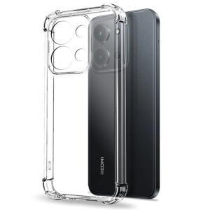 Husa pentru Xiaomi Redmi 15C din Silicon, Protectie colturi, set sticker, Anti Soc, Transparent