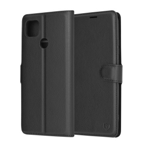 Husa pentru Xiaomi Redmi 9C NFC / Redmi 9C tip Carte, cu Portofel Interior, Finisaje Premium, SKYDDAR Leather Wallet - Negru - Img 1
