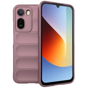 Husa pentru Xiaomi Redmi A7 Pro 4G din Silicon Mat, Antisoc, set cu sticker, Magic Shield, Mov