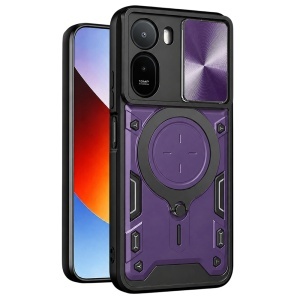 Husa pentru Xiaomi Redmi A7 Pro 4G, Inel Magnetic, Protectie Camera, set cu sticker, CamGuard Pro, Mov