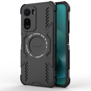 Husa pentru Xiaomi Redmi A7 Pro 4G, Magsafe, Antisoc, Anti zgarieturi, set cu sticker, ArmorMag, Negru
