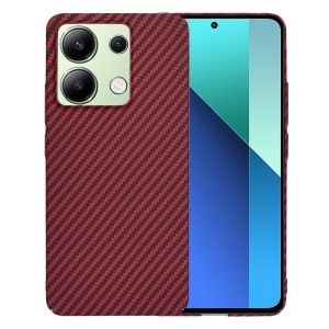 Husa pentru Xiaomi Redmi Note 13 4G, SKYDDAR INNOVATION, textura carbon, Carbonite FiberShell, set cu sticker, Rosu,