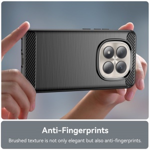 Husa pentru Xiaomi Redmi Note 15 Pro 4G, SKYDDAR INNOVATION, Carbon Silicone, din Silicon Slim, cu textura Fibra Carbon, set cu sticker, Negru - Img 4