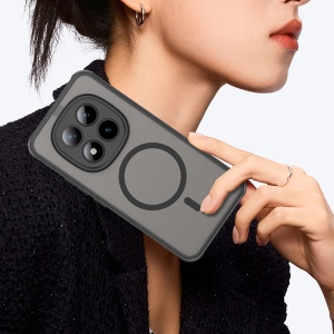 Husa pentru Xiaomi Redmi Note 15 Pro+ 5G / Poco M8 Pro 5G, SKYDDAR INNOVATION, HaloFrost MagSafe II, Antisoc, set cu sticker, Negru - Img 5