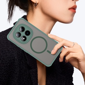 Husa pentru Xiaomi Redmi Note 15 Pro+ 5G / Poco M8 Pro 5G, SKYDDAR INNOVATION, HaloFrost MagSafe II, Antisoc, set cu sticker, Verde - Img 5