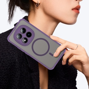 Husa pentru Xiaomi Redmi Note 15 Pro+ 5G / Poco M8 Pro 5G, SKYDDAR INNOVATION, HaloFrost MagSafe II, Antisoc, set cu sticker, Mov - Img 5