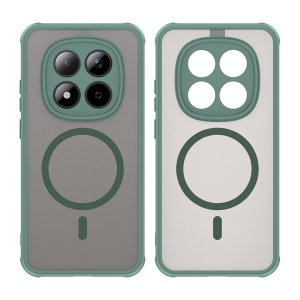 Husa pentru Xiaomi Redmi Note 15 Pro 5G, SKYDDAR INNOVATION, HaloFrost MagSafe II, Antisoc, set cu sticker, Verde - Img 2