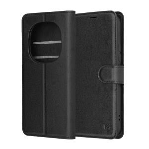 Husa pentru Xiaomi Redmi Note 15 Pro+ 5G, SKYDDAR INNOVATION, Leather Folio tip Carte, cu Portofel Interior, Finisaje Premium, set cu sticker, Negru - Img 6