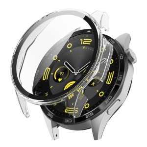 Husa protectie Smartwatch Huawei Watch GT 4 (46mm), SKYDDAR INNOVATION, Defense360 Pro + Screen Protector, AntiSoc, set cu sticker, Transparenta