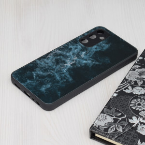 Husa Samsung Galaxy A05s cu sticla securizata, Techsuit Glaze - Blue Nebula - Img 5