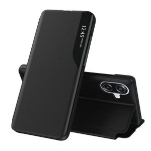 Husa Samsung Galaxy A07 4G tip carte, eFold, set cu sticker, Negru