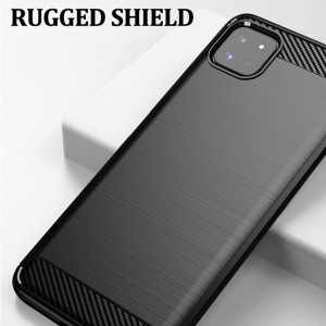 Husa Samsung Galaxy A22 5G din silicon, Slim, cu textura Fibra Carbon - Negru - Img 4