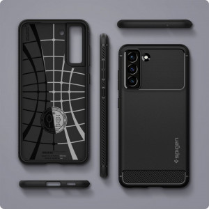 Husa Samsung Galaxy S21 FE, Rugged Armor Spigen - Negru - Img 7