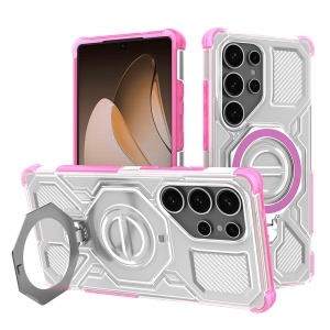 Husa Samsung Galaxy S25 Ultra, Antisoc, SKYDDAR INOVATION, Carbon Shield PRO, Magsafe, set cu sticker, Roz