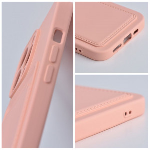 Husa Samsung Glaxy A25 5G din silicon Suport Card, set cu sticker, Cards Case, Roz - Img 7
