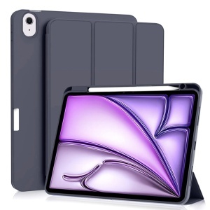 Husa tableta pentru iPad Air 11 (2024) / Air 11 (2025), suport Pencil, functie Sleep/Wake, Flex Trifold, set cu sticker, Bleumarin