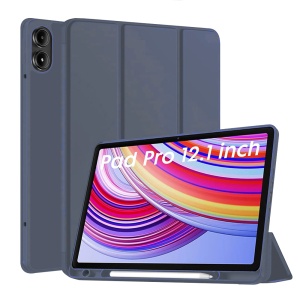 Husa tableta pentru Xiaomi Redmi Pad Pro / Redmi Pad Pro 5G / Poco Pad), suport Pencil, functie Sleep/Wake, Flex Trifold, set cu sticker, Bleumarin