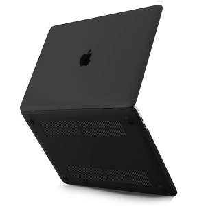 Husa UltraShell compatibila cu MacBook Air 13" (2022 / 2024 / 2025), Negru mat