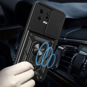 Husa Xiaomi 13 cu inel magnetic, Techsuit CamShield - Negru - Img 2