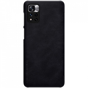 Husa Xiaomi Redmi Note 11 Pro+ 5G, Qin Leather Case, Nillkin - Negru