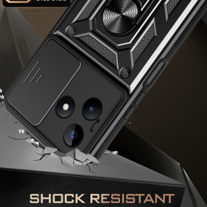 Husa Xiaomi Redmi Note 13 cu inel magnetic, Skyddar CamShield - Negru - Img 7