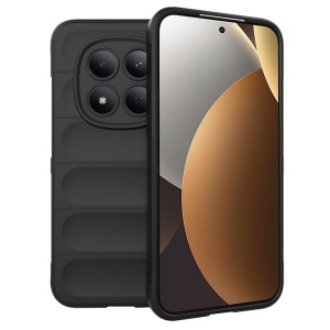 Husa Xiaomi Redmi Note 15 Pro 5G din Silicon Mat, set cu sticker, Magic Shield, Negru