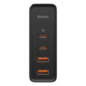 Incarcator 2x USB-C PD 100W, 2x USB-A QC3.0 with Cable Type-C to Type-C - Baseus (CCGAN2P-L01) - Black - Img 4