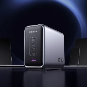 Incarcator pentru Priza USB, Type-C, GaN, 300W, Cablu 2m, Ugreen CD333, Gri - Img 2
