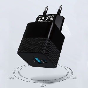 Incarcator Priza Fast Charge 25W, 1xType-C, 1xUSB, SKYDDAR INNOVATION CHPD216, set cu sticker, Alb - Img 6
