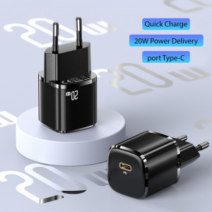 Incarcator priza Type-C, Fast Charge, 20W, 3A, USAMS T36 - Negru - Img 5