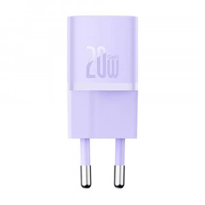 Incarcator Type-C, Fast Charging, GaN, 20W - Baseus (CCGN050105) - Purple - Img 4