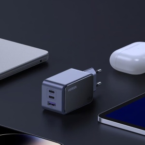Incarcator USB, Type-C, GaN, 65W, 3A, Ugreen Nexode Air X553 - Gri - Img 2