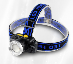 Lanterna Cap LED T6, Techsuit (HL-A-05) - Negru - Img 1