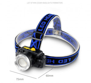 Lanterna Cap LED T6, Techsuit (HL-A-05) - Negru - Img 2