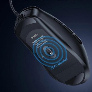 Mouse gaming cu fir, Ultra-lightweight, 7200 DPI, Iluminare RGB, 7 Butoane, Yesido, Negru - Img 5