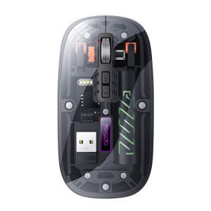 Mouse wireless, Bluetooth si 2.4G, 1600 DPI, 400mAh, Yesido, Negru