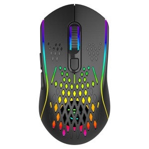Mouse Wireless Gaming 2.4GHz, 6 Butoane, 800–4800 DPI, Iluminare LED, USB-C, Design Ergonomic, 1.5m, Proove Buzz, Negru