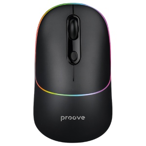 Mouse Wireless Office Ergonomic 2.4GHz & Bluetooth 5.0, 4 Butoane, 800–1600 DPI, Acumulator 650mAh, Proove Blink, Negru