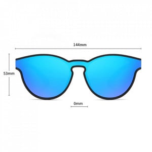 Ochelari de soare Unisex cu protectie UV (TR7545), Techsuit - Negru Mat / Albastru - Img 2