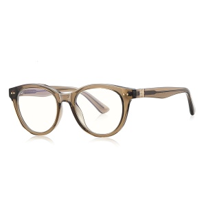 Ochelari Protectie Blue Light Unisex/Barbati, SKYDDAR INNOVATION, Rame Metalice, 2231, Design Modern, set cu sticker, Maro