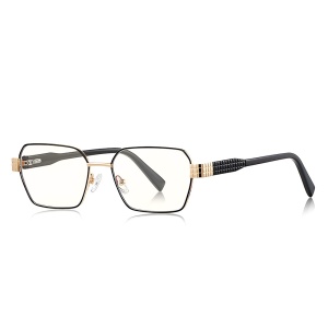 Ochelari Protectie Blue Light Unisex/Femei, SKYDDAR INNOVATION, Rame Metalice, 3161, Design Modern, set cu sticker, Negru;auriu