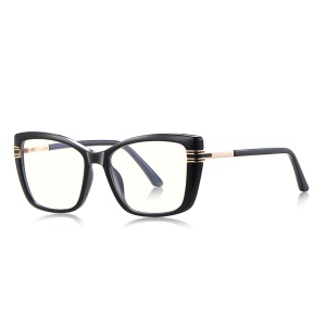 Ochelari Protectie Blue Light Unisex/Femei, SKYDDAR INNOVATION, Rame Metalice, 2273, Design Modern, set cu sticker, Negru