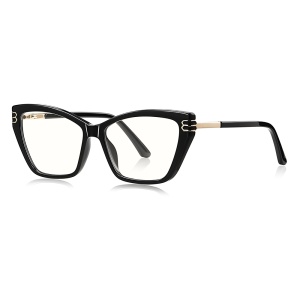 Ochelari Protectie Blue Light Unisex/Femei, SKYDDAR INNOVATION, Rame Metalice, 2262, Design Modern, set cu sticker, Negru